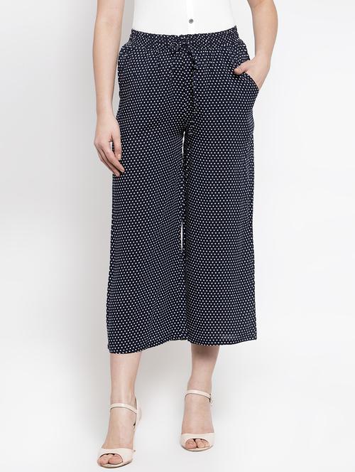 tie front polka dot palazzo - 16981994 - Very Small Image - 1
