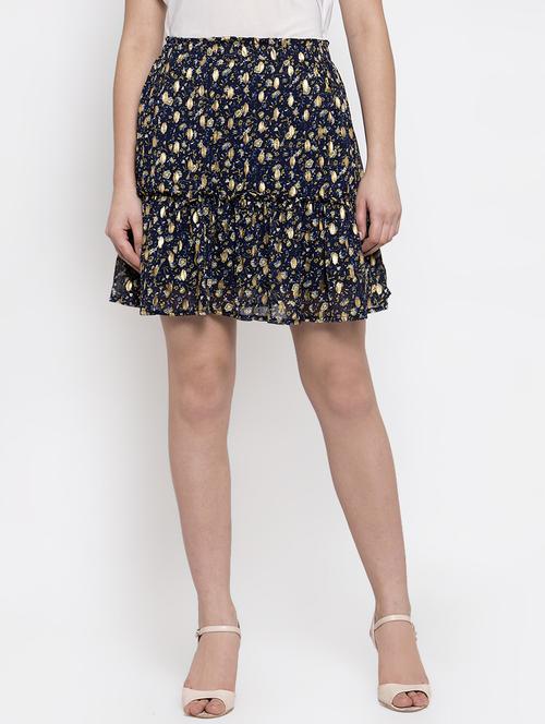 frill detail floral a-line skirt - 16982019 - Very Small Image - 1