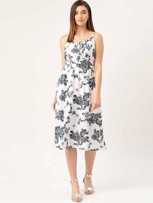 cami neck floral a-line dress - 16982126 - Very Small Image - 1