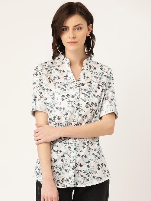 roll up sleeved floral shirt - 16982132 - Very Small Image - 1