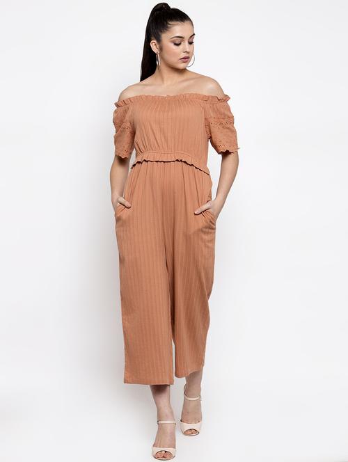 off shoulder full leg jumpsuit - 16982180 - Very Small Image - 1