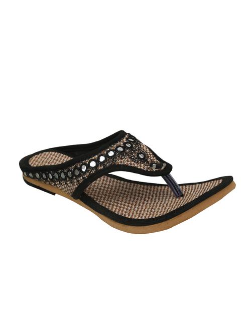 black suede toe separator kolhapuris - 16983116 - Very Small Image - 1
