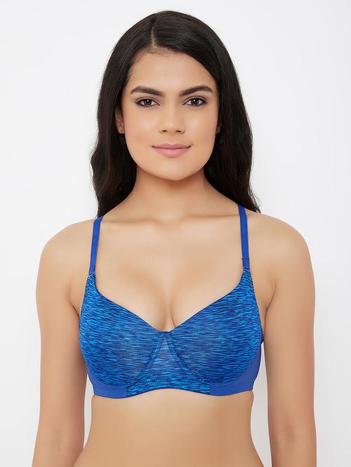 mesh panel melange bra - 16985369 - Very Small Image - 1