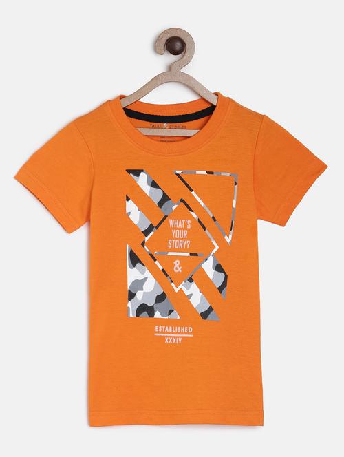 orange cotton tshirt - 16985556 - Very Small Image - 1