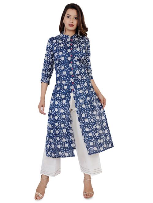 floral straight kurta - 16986664 - Very Small Image - 1