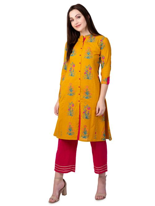 floral kurta palazzo set - 16986670 - Very Small Image - 1