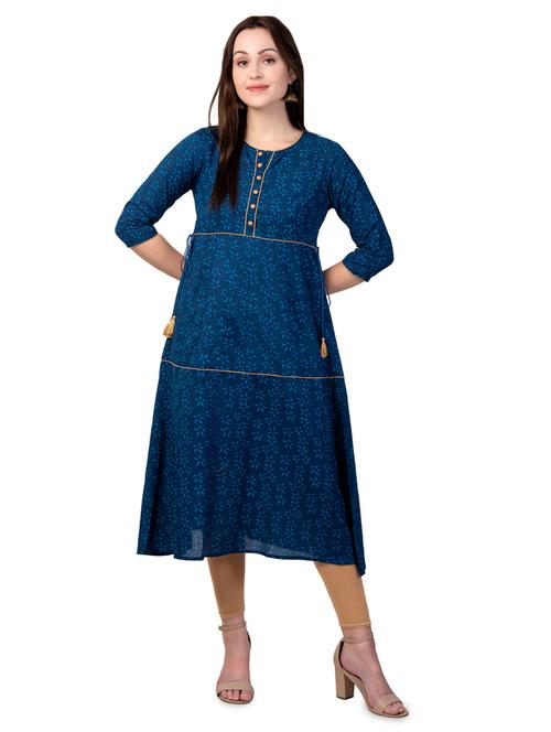 floral a-line kurta - 16986692 - Very Small Image - 1