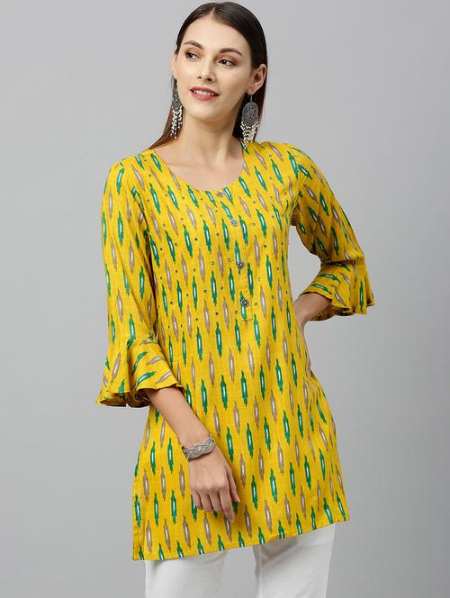ikat print straight kurti - 16987272 - Very Small Image - 1