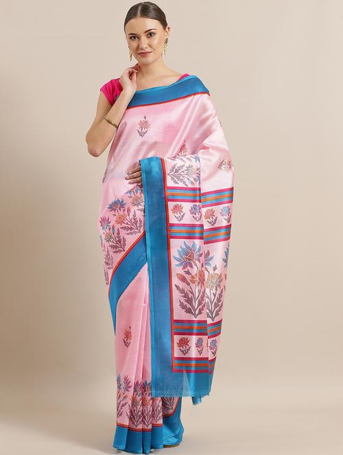 floral bhagalpuri saree with blouse - 16988411 - Very Small Image - 1