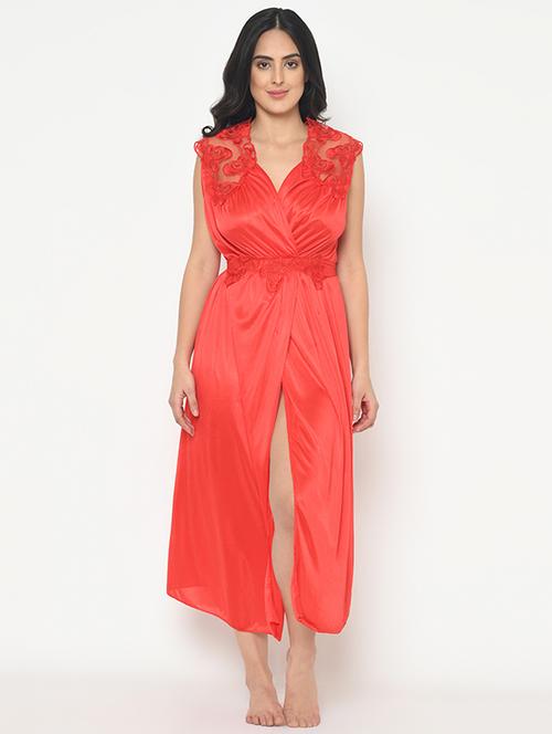red satin nighty - 16988464 - Very Small Image - 1
