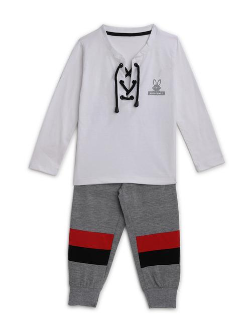 white cotton shorts set twin sets & dungree - 16989276 - Very Small Image - 1