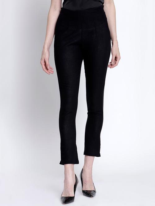 high rise solid cigarette trouser - 16989407 - Very Small Image - 1