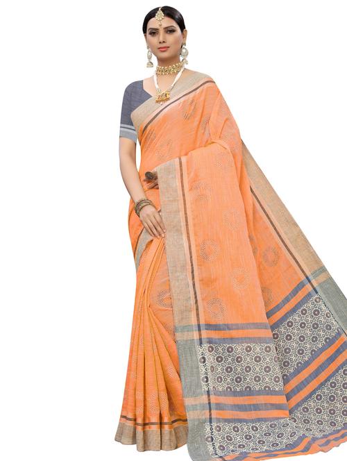 self design handloom saree with blouse - 16989515 - Very Small Image - 1