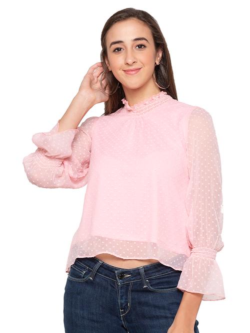 rosewater pink dobby top - 16989839 - Very Small Image - 1
