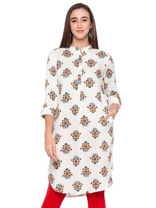 floral straight kurta - 16989956 - Very Small Image - 1