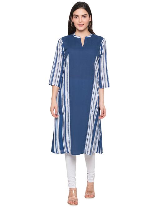striped a-line kurta - 16989957 - Very Small Image - 1
