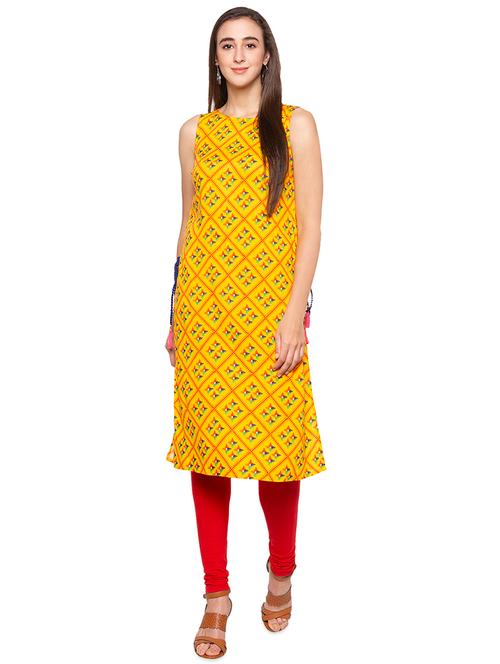 printed straight kurta - 16989970 - Very Small Image - 1