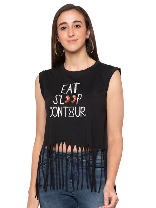 fringed hem quirky top - 16990042 - Very Small Image - 1