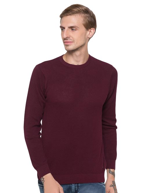 maroon solid t-shirt - 16990061 - Very Small Image - 1