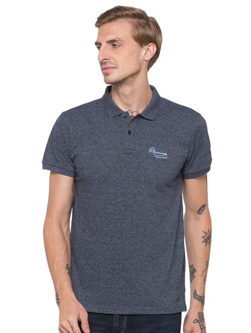 grey solid polo t-shirt - 16990067 - Very Small Image - 1