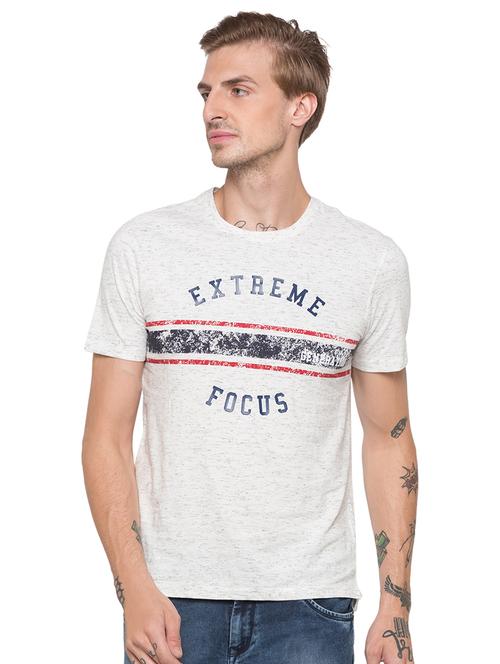 grey typographic chest print t-shirt - 16990086 - Very Small Image - 1