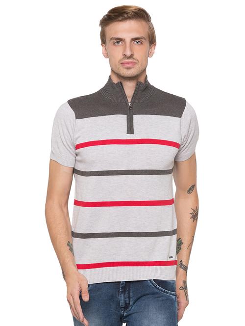 grey striped t-shirt - 16990103 - Very Small Image - 1