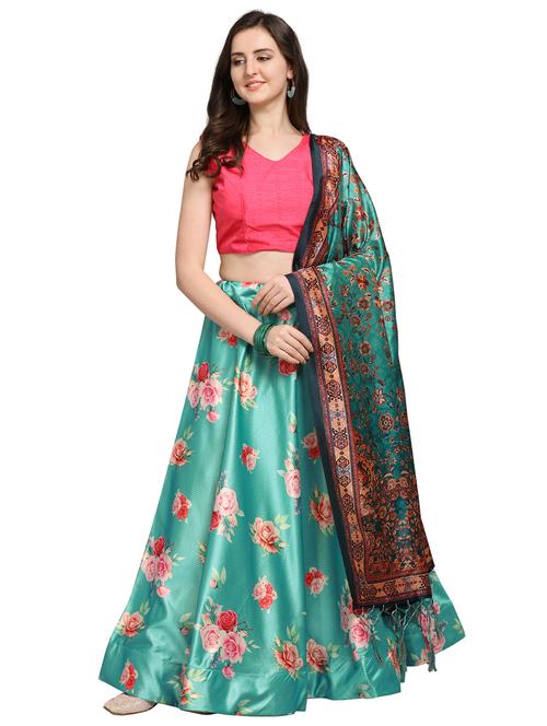 floral print flared lehenga - 16990394 - Very Small Image - 1