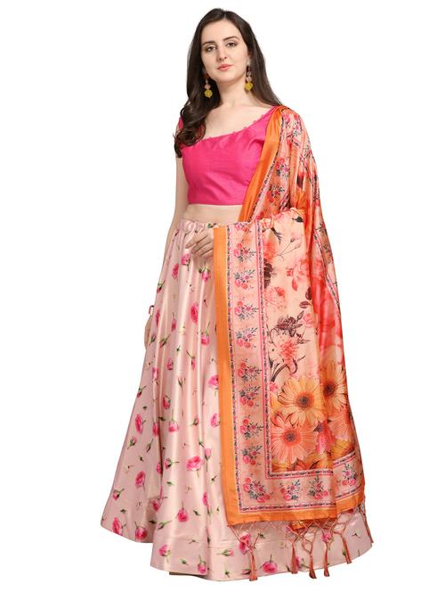 floral print flared lehenga - 16990402 - Very Small Image - 1