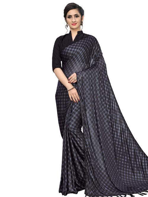 foil printed saree with blouse - 16990420 - Very Small Image - 1