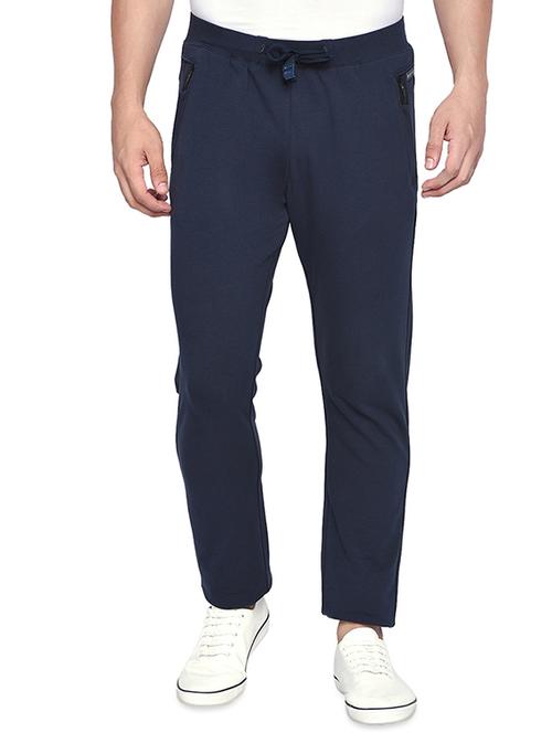 navy blue solid full length track pant - 16990953 - Very Small Image - 1