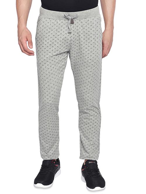 grey printed full length track pant - 16990957 - Very Small Image - 1