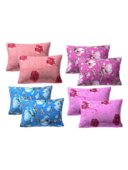 kariba 100% cotton printed pillow covers 4 sets (8 pieces)-17"x27" - 16991803 - Very Small Image - 1