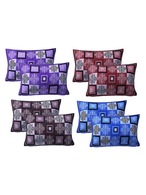 kariba 100% cotton printed pillow covers 4 sets (8 pieces)-17"x27" - 16991817 - Very Small Image - 1