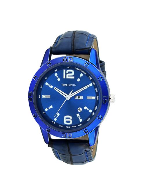 timesmith blue dial blue leather analog watch for men tsc-034 - 16992273 - Very Small Image - 1