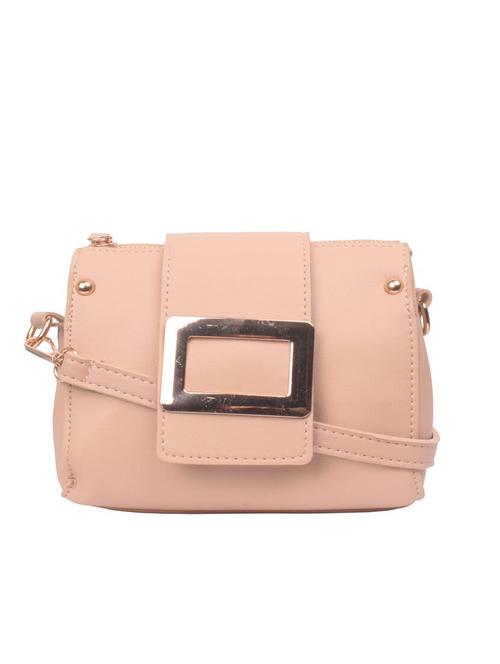 beige leatherette (pu) sling bag - 16992403 - Very Small Image - 1