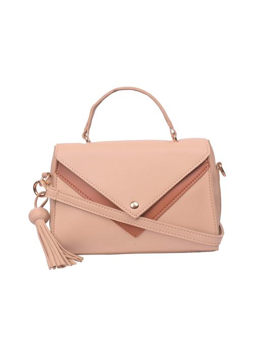 beige leatherette (pu) sling bag - 16992408 - Very Small Image - 1