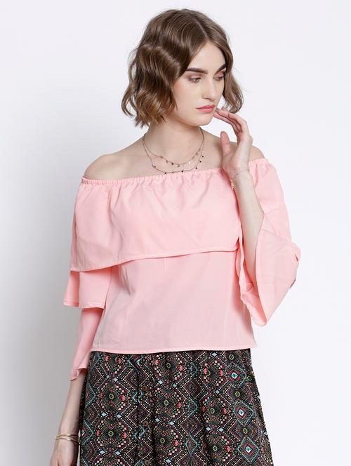 layered sleeves off shoulder top - 16992444 - Very Small Image - 1