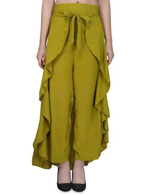 tie front ruffled palazzo - 16992515 - Very Small Image - 1