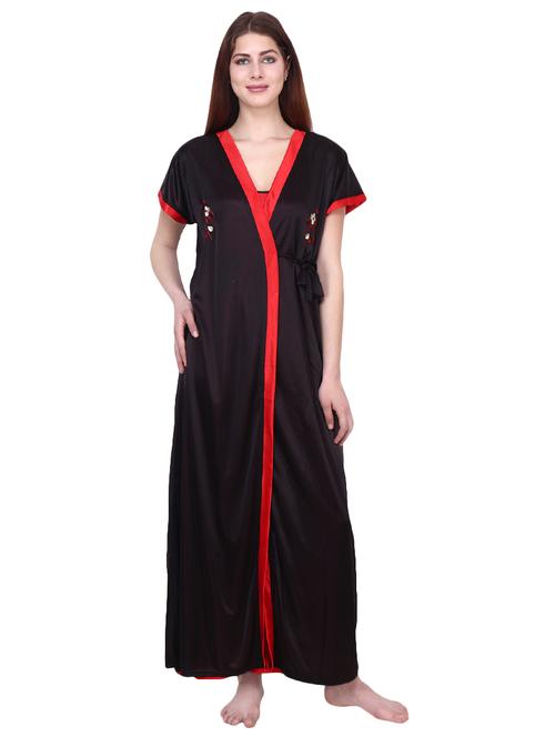 contrast bind sleepwear robe - 16992985 - Very Small Image - 1