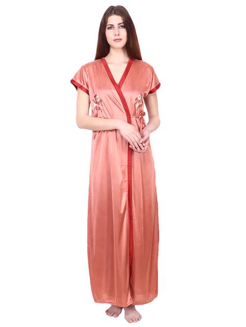 contrast bind sleepwear robe - 16992986 - Very Small Image - 1