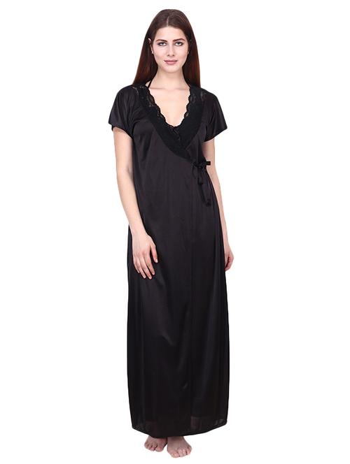 lace detail tie knot detail nightwear set - 16992997 - Very Small Image - 1