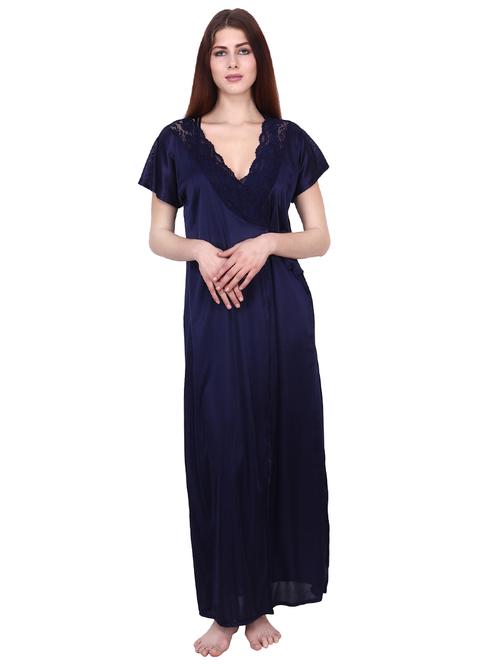 lace detail sleepwear robe - 16993019 - Very Small Image - 1