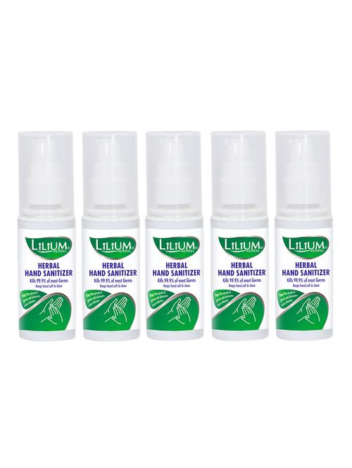 lilium herbal hand sanitizer, pump, 50ml, pack of 5 - 16993471 - Very Small Image - 1