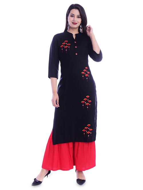 embroidered straight kurta - 16993477 - Very Small Image - 1
