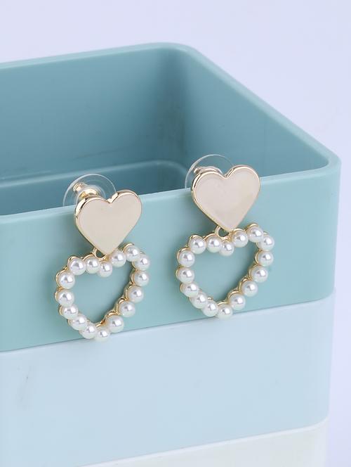 gold metal drop earring - 16994301 - Very Small Image - 1