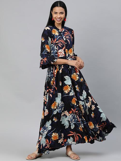 floral print flared kurta - 16994674 - Very Small Image - 1