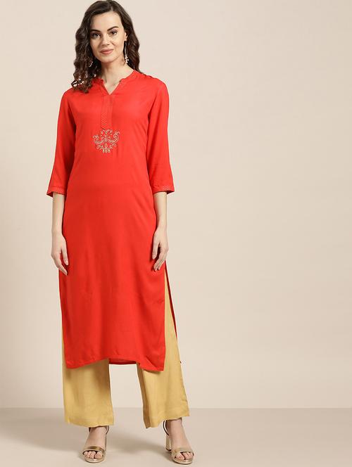 embroidered kurta pant set - 16994999 - Very Small Image - 1