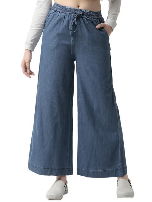 tie up waist flared palazzo - 16995760 - Very Small Image - 1