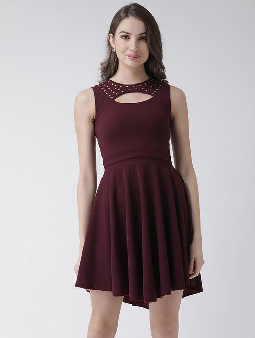 cut out detail flared dress - 16995780 - Very Small Image - 1