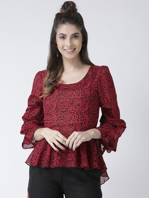 floral print peplum top - 16995812 - Very Small Image - 1